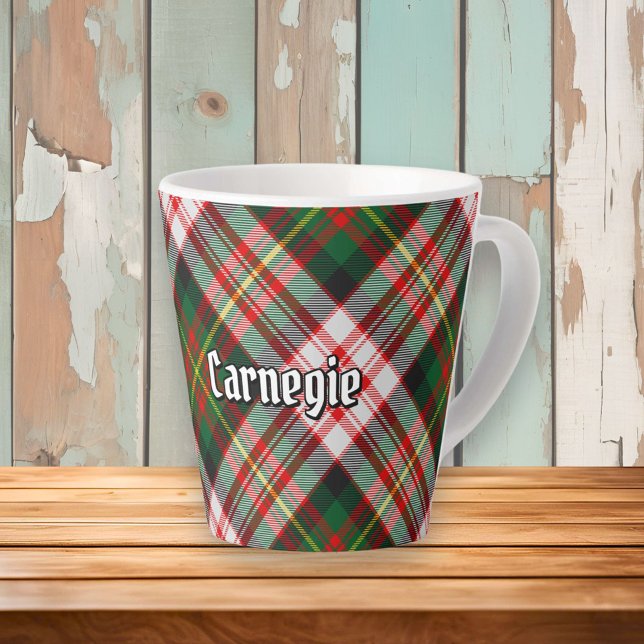 Clan Carnegie Dress Tartan Latte Mug (Creator Uploaded)