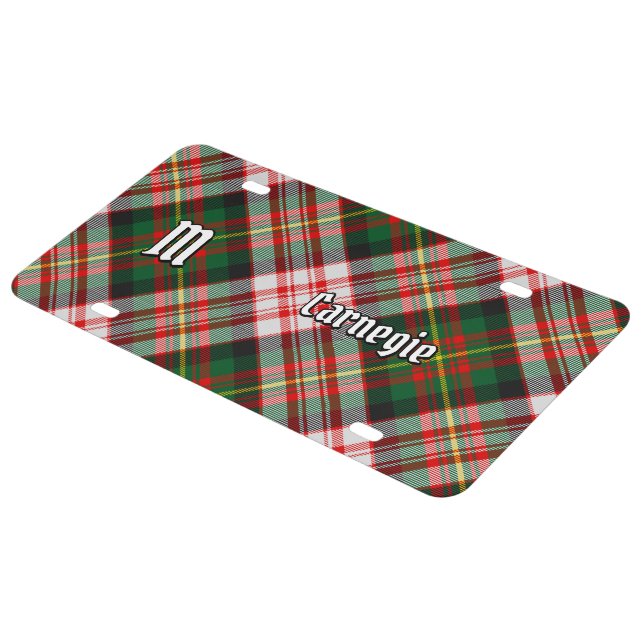 Clan Carnegie Dress Tartan License Plate (Side)