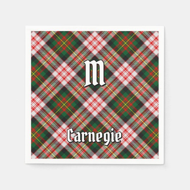 Clan Carnegie Dress Tartan Napkins (Front)