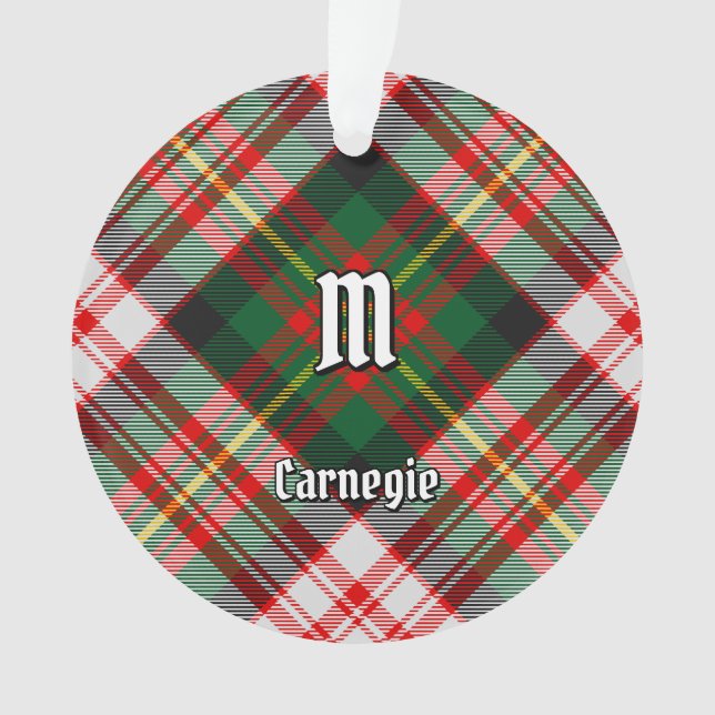 Clan Carnegie Dress Tartan Ornament (Front)