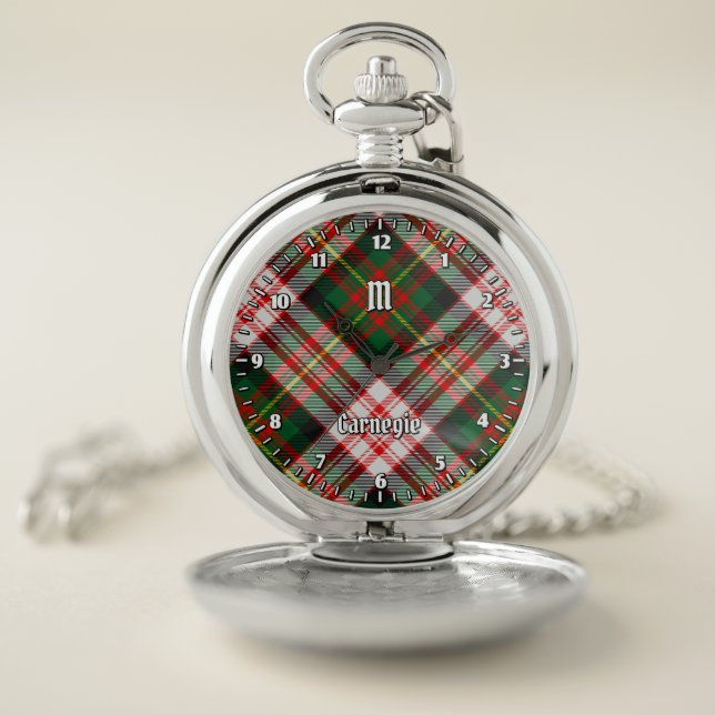 Clan Carnegie Dress Tartan Pocket Watch (Inside)
