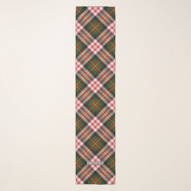 Clan Carnegie Dress Tartan Scarf (Front)