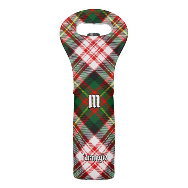 Clan Carnegie Dress Tartan Wine Bag (Front)