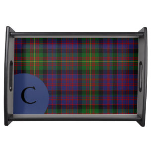 Clan Carnegie Plaid Monogram Serving Tray