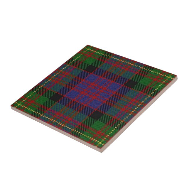 Clan Carnegie Scottish Expressions Tartan Ceramic Tile (Side)