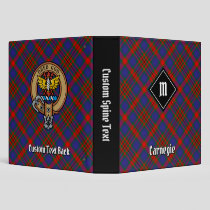 Clan Carnegie Tartan 3 Ring Binder