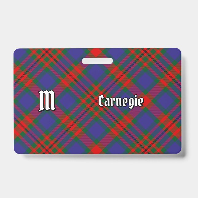 Clan Carnegie Tartan Badge (Front)