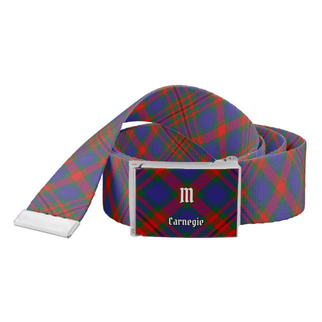 Clan Carnegie Tartan Belt (Snake)