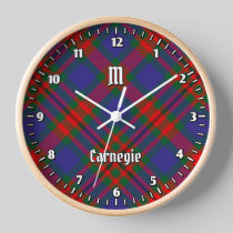 Clan Carnegie Tartan Clock