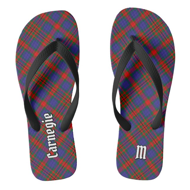 Clan Carnegie Tartan Flip Flops (Footbed)