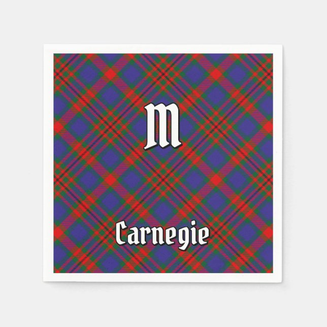 Clan Carnegie Tartan Napkins (Front)