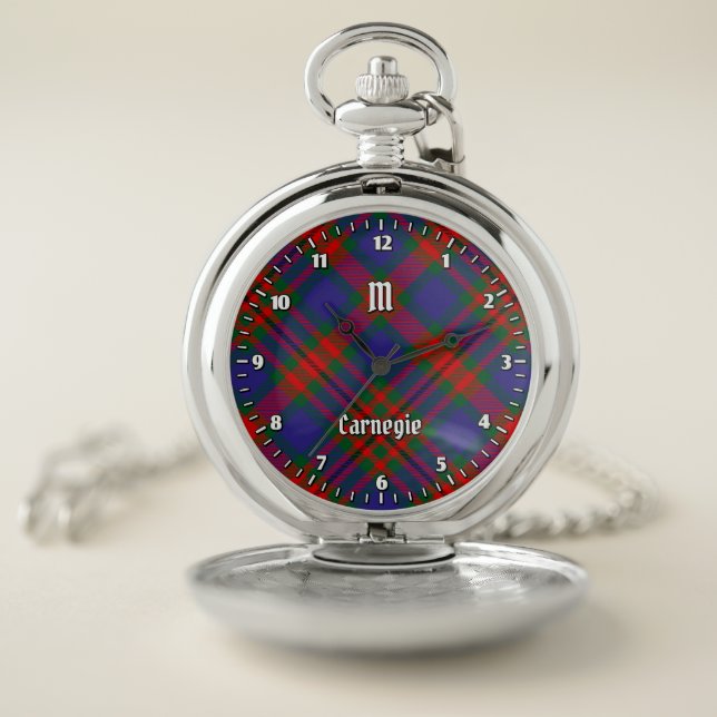 Clan Carnegie Tartan Pocket Watch (Inside)