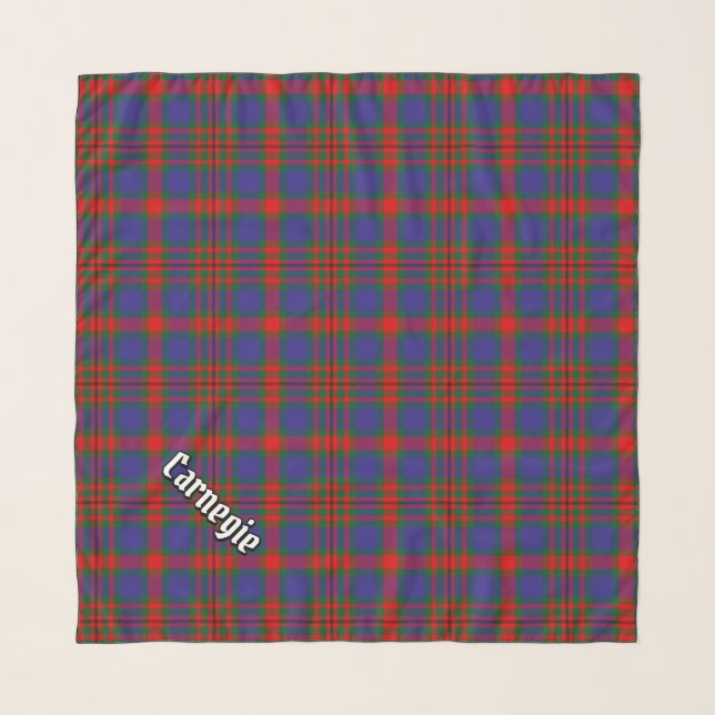 Clan Carnegie Tartan Scarf (Front (Horizontal))