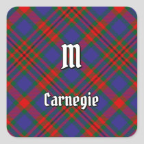 Clan Carnegie Tartan Square Sticker