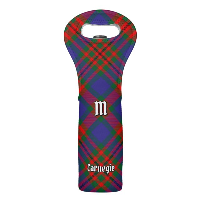 Clan Carnegie Tartan Wine Bag (Front)