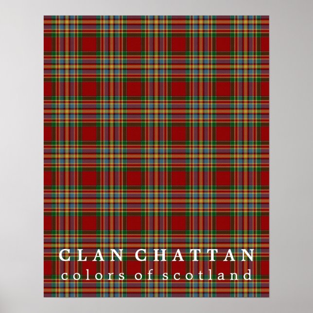 Clan Chattan Colors of Scotland Tartan Poster (Front)