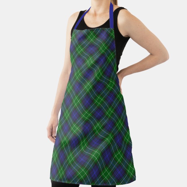 Clan Chef Abercrombie Tartan Plaid Pattern Apron (Insitu)