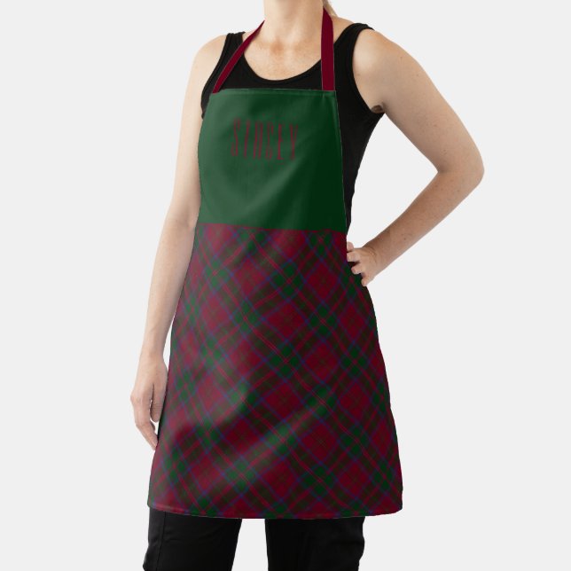 Clan Chef MacDougall Tartan Plaid Name Apron (Insitu)