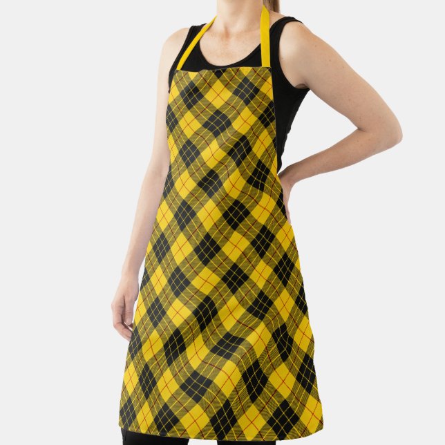 Clan Chef MacLeod Tartan Plaid Pattern Apron (Insitu)