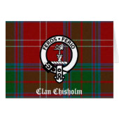 Clan Chisholm Tartan & Crest Badge (Front Horizontal)