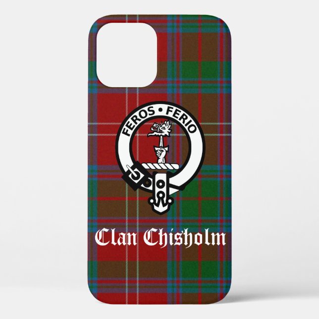 Clan Chisholm Tartan & Crest Badge Case-Mate iPhone Case (Back)