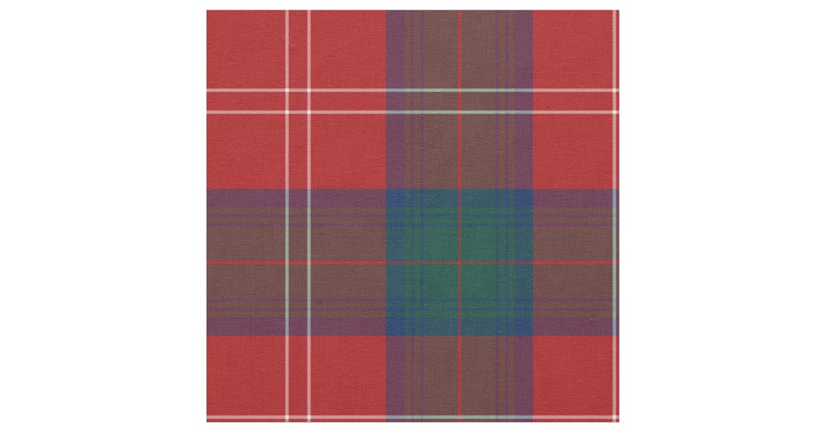 Clan Chisholm Tartan Fabric | Zazzle