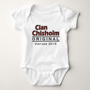 Clan Chisholm Vintage Customize Your Birthyear Baby Bodysuit