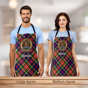 Clan Christie Crest over Tartan Apron