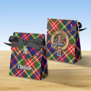 Clan Christie Crest over Tartan Favor Boxes