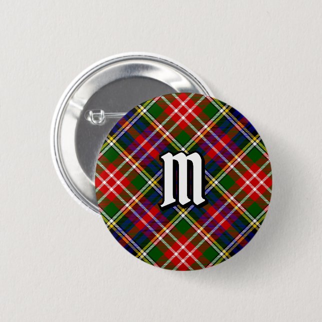 Clan Christie Tartan Button (Front & Back)