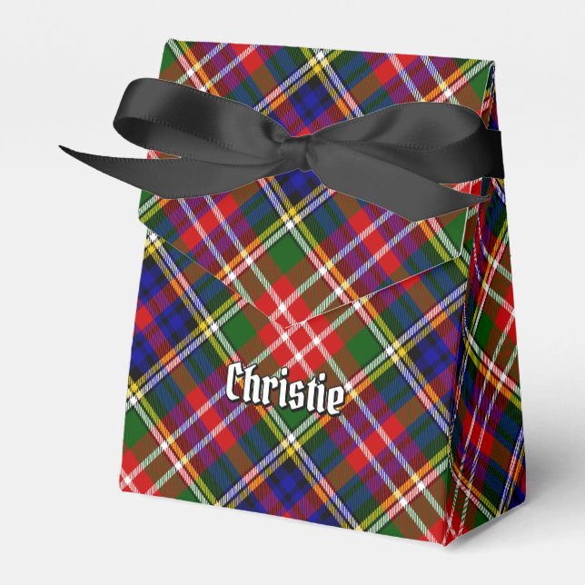 Clan Christie Tartan Favor Boxes (Front Side)