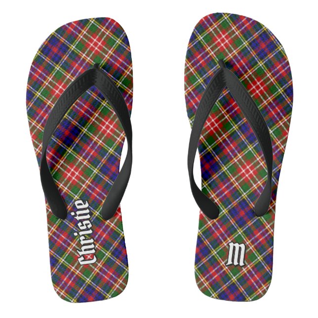 Clan Christie Tartan Flip Flops (Footbed)