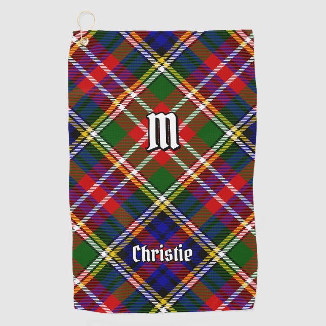 Clan Christie Tartan Golf Towel (Front)