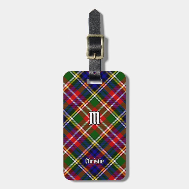 Clan Christie Tartan Luggage Tag (Front Vertical)