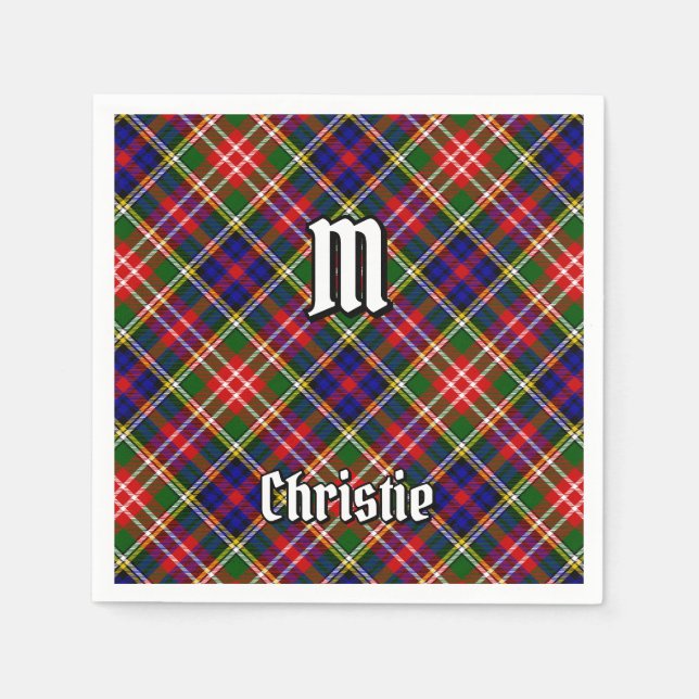 Clan Christie Tartan Napkins (Front)