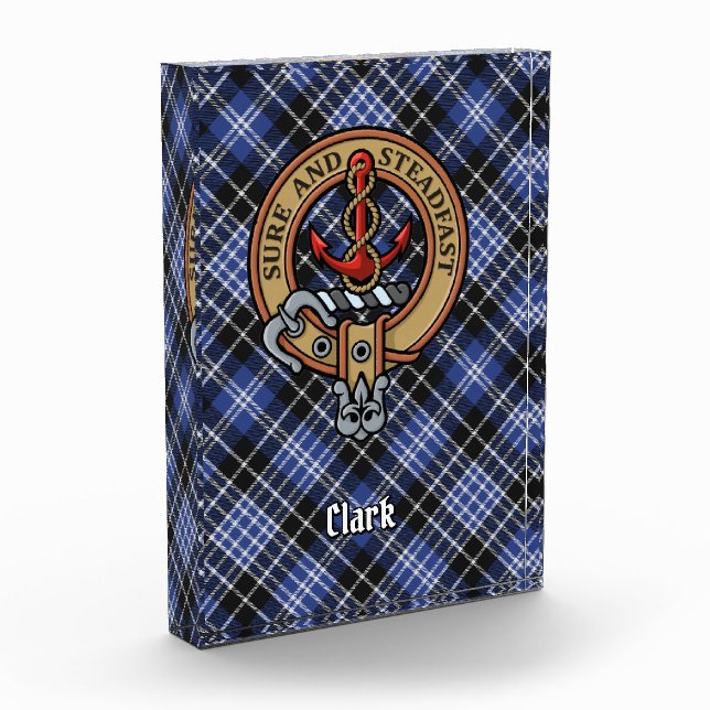 Clan Clark Crest Acrylic Award (Left)