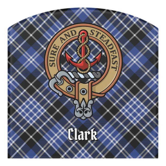 Clan Clark Crest Door Sign (Contour Front)