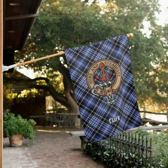 Clan Clark Crest House Flag (In SItu)