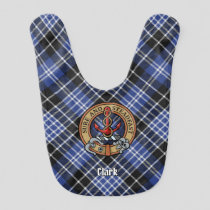 Clan Clark Crest over Tartan Baby Bib