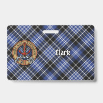 Clan Clark Crest over Tartan Badge