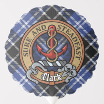 Clan Clark Crest over Tartan Balloon