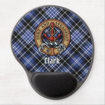 Clan Clark Crest over Tartan Gel Mouse Pad