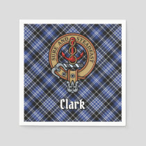 Clan Clark Crest over Tartan Napkins