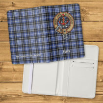 Clan Clark Crest over Tartan Passport Holder