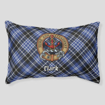 Clan Clark Crest over Tartan Pet Bed