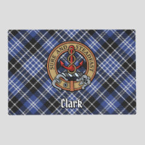 Clan Clark Crest over Tartan Placemat
