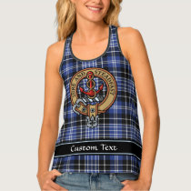 Clan Clark Crest over Tartan Tank Top