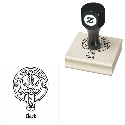 Clan Clark Crest Rubber Stamp