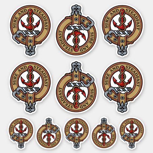 Clan Clark Crest Sticker Set