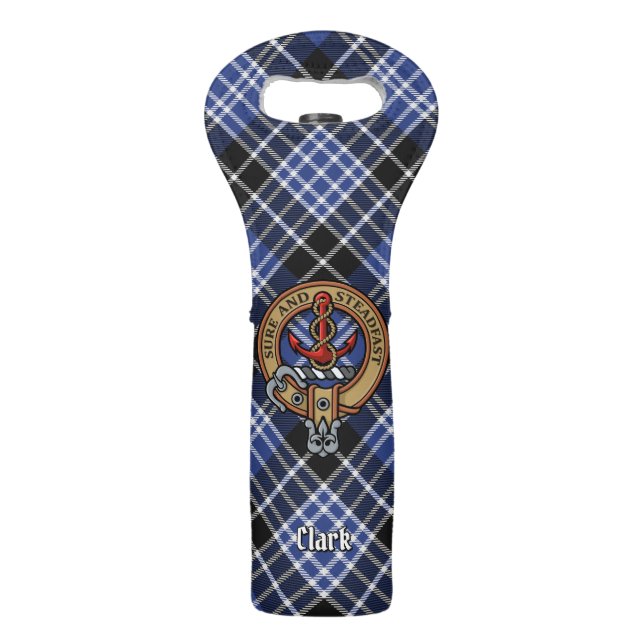 Clan Clark Crest Wine Bag (Front)